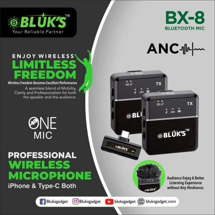 BX-8 Double Mic ANC with IPhone & Type C Connector - Image 2